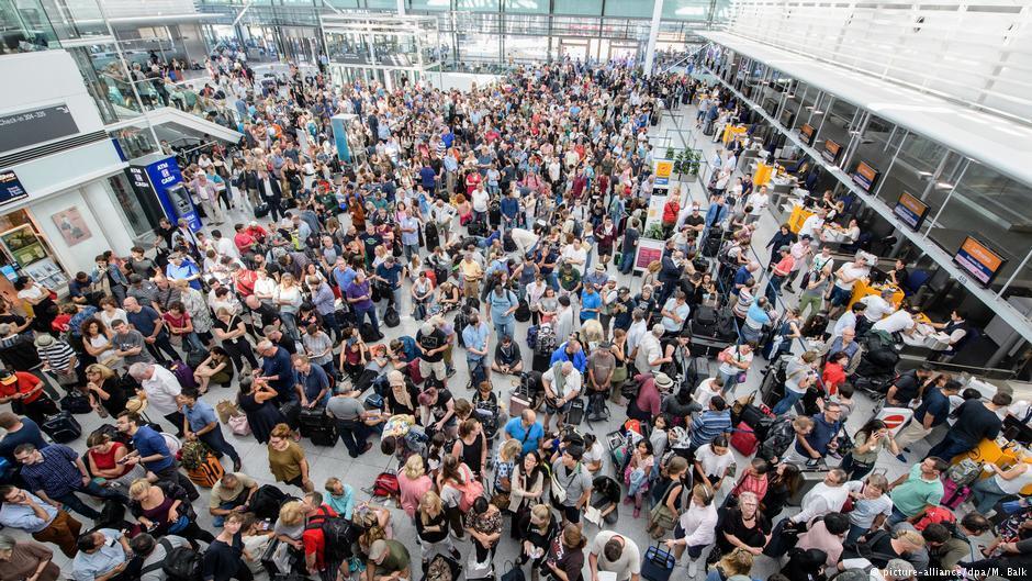 Caos no aeroporto de Munique